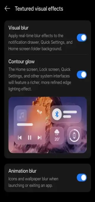 Textured Visual Effects ColorOS 17