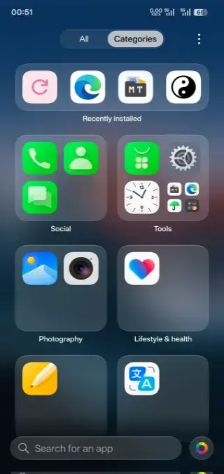 App Drawer ColorOS 17
