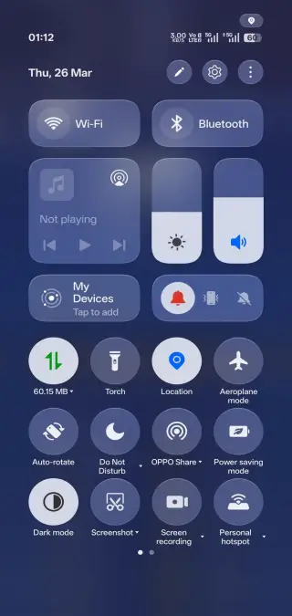 QuickSettings ColorOS 17