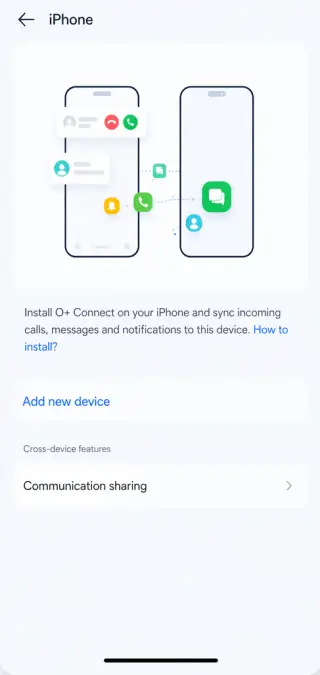O+Connect iPhone ColorOS 17