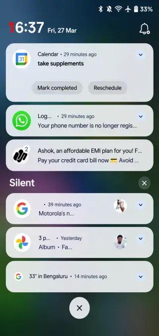 ColorOS 17 Expanded Notifications