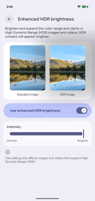 Enhanced HDR Brightness