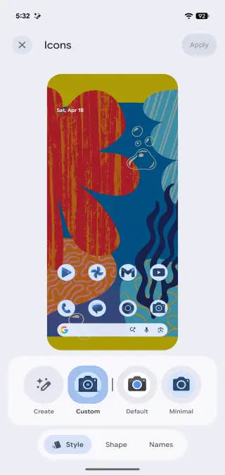 All icons now follow themes in Android 17