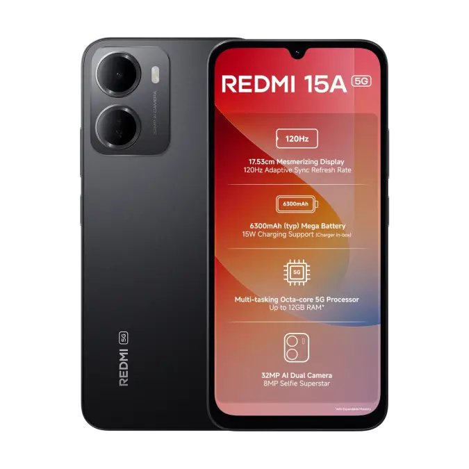 Redmi 15A (Ace Black)